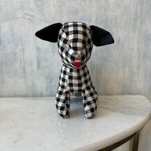 Alimrose - Musical Puppy Black Check Linen- NWT